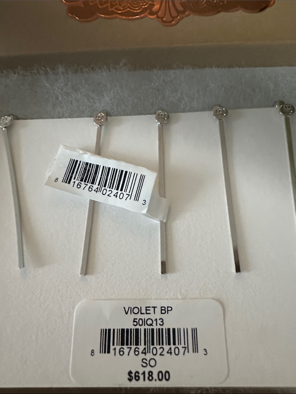 Jennifer Behr Silver Crystal Flower Bobby Pins With Pouch Nib — image 5 of 7